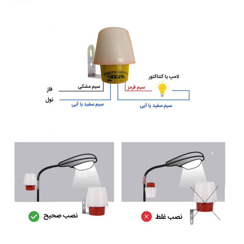کلید نوری فتوسل سگال کد 10A