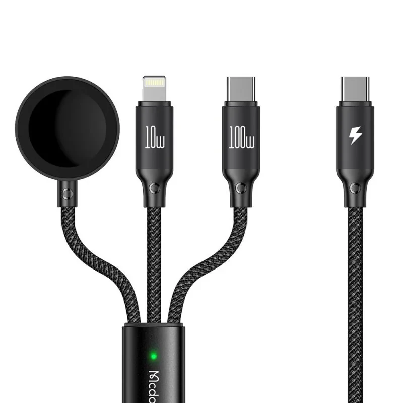 کابل تبدیل USB-C به میکرو اپل واچلایتنینگUSB-C مک دودو مدل ca-4940 طول 1.2 متر