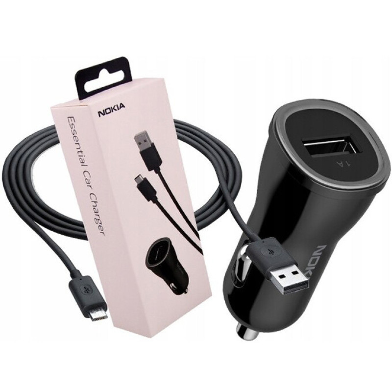 شارژر فندکی 10 وات نوکیا مدل DC-310C به همراه کابل تبدیل MicroUsb