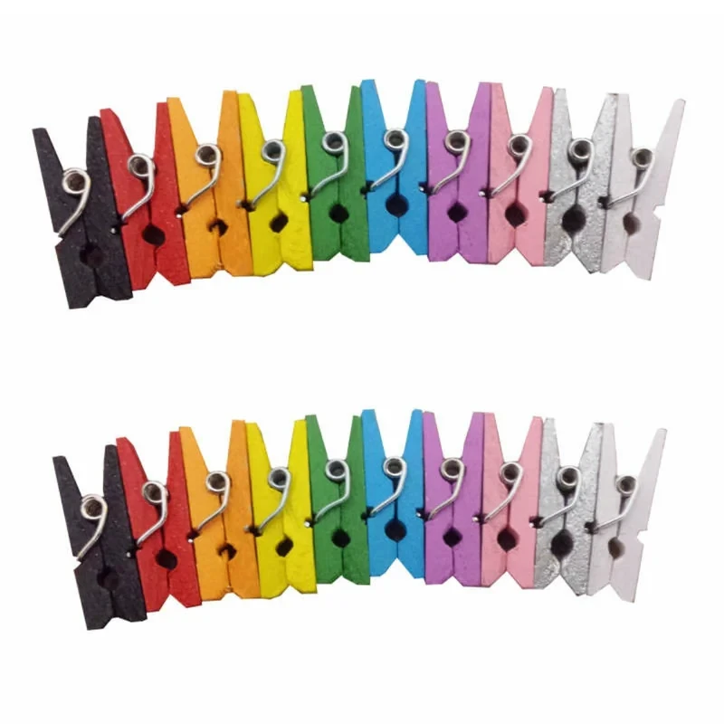 گیره عکس مدل rainbow مجموعه 20 عددی