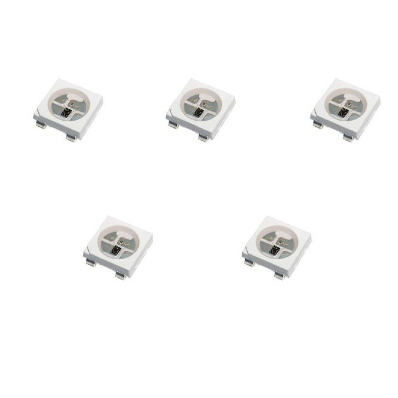 چیپ ال ای دی 0.3 وات مدل WS2812B_RGB کد M01 بسته 5 عددی
