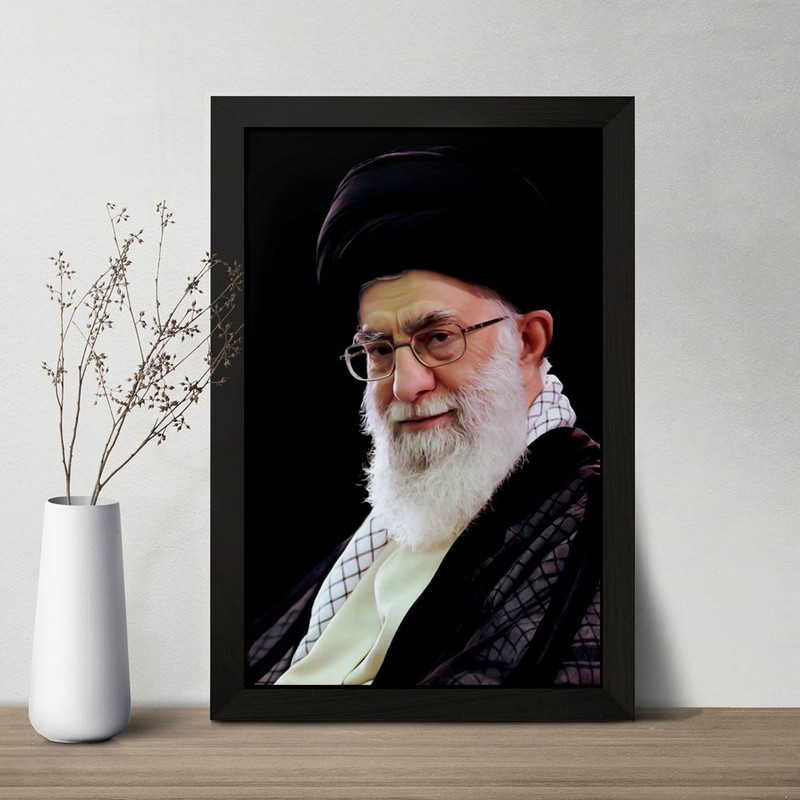 تابلو خندالو مدل تصویر رهبر  کد 2561