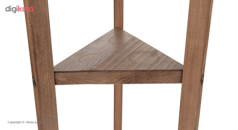 استند گلدان 3 طبقه چوبی کد 002 مدل F-62-F63، مناسب قرار دادن گلدان و لوازم تزئینی، ابعاد 79×26×26 سانتی‌متر، وزن 2060 گرم