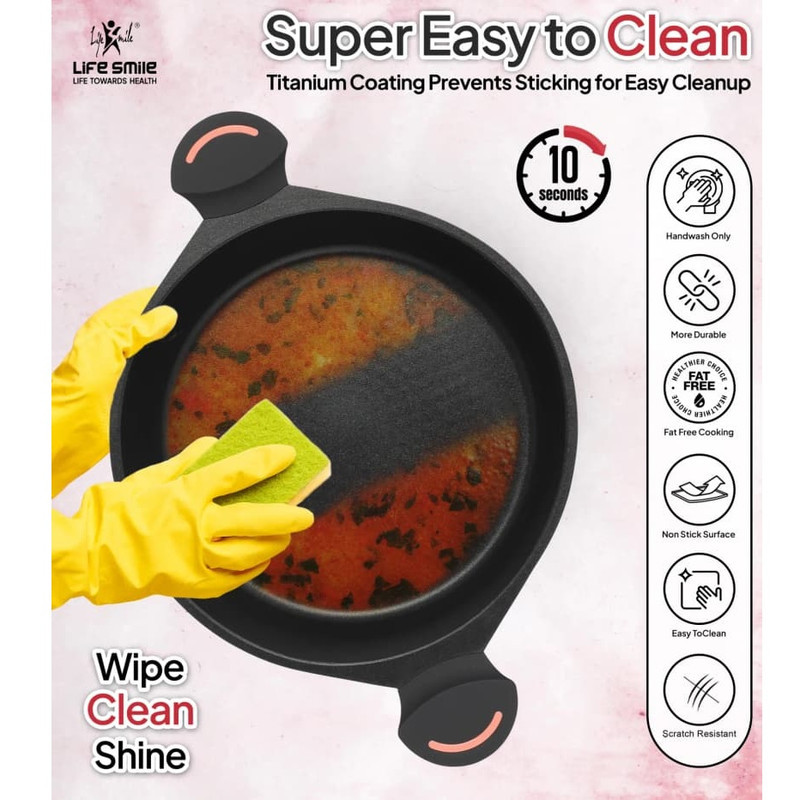 سرویس قابلمه تیتانیوم 6 پارچه لایف اسمایل مدل LIFEP13-6-2