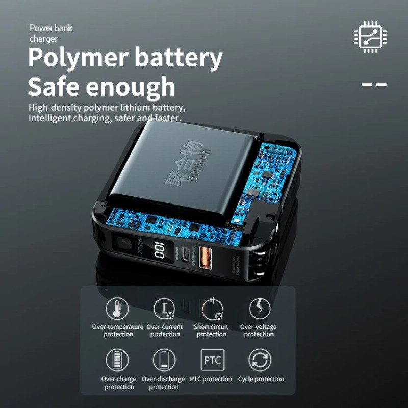 پاوربانک ریمکس مدل Infinity All in one - AC charger-RPP-20 ظرفیت 15000 میلی آمپرساعت