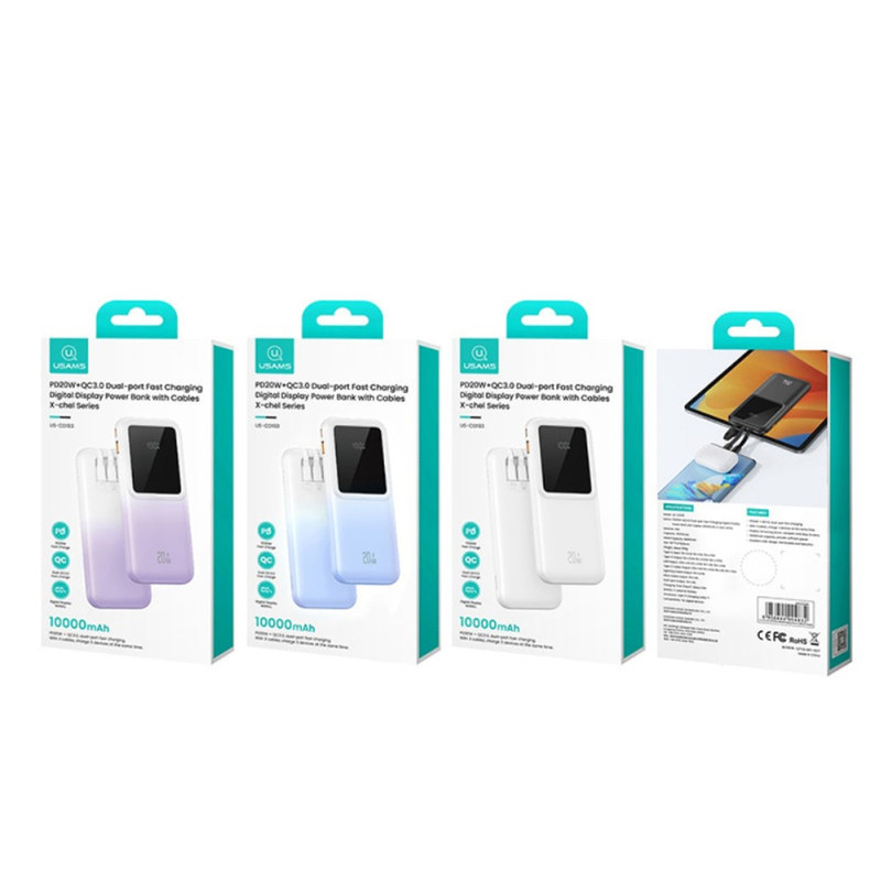 پاوربانک یوسمز مدل CD193 ظرفیت 10000 میلی آمپر