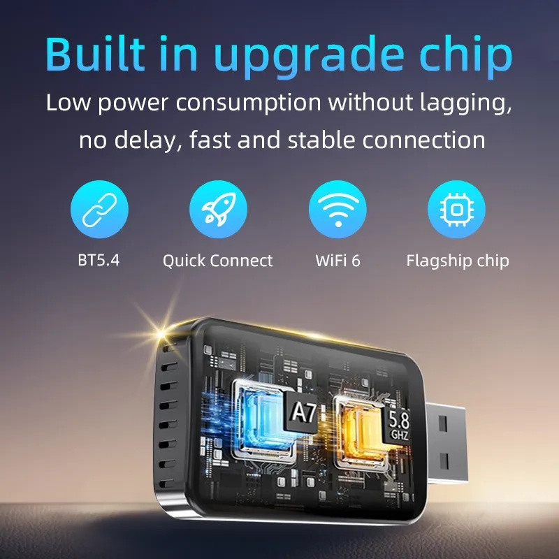 کارپلی و اندروید اتو مدل CPAA M10 2in1 CarplayAndroid Auto به همراه مبدل USB به USB-C