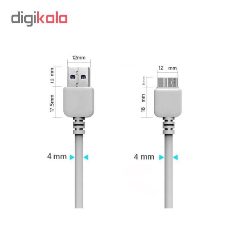 کابل تبدیل USB به Micro-B مدل Note3 طول 1 متر