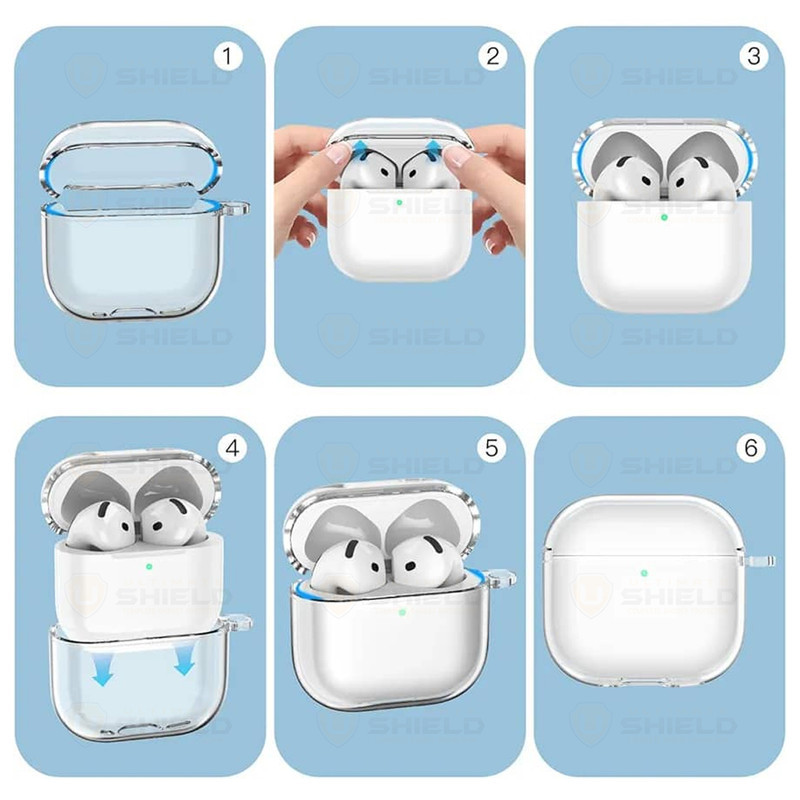 کاور آلتیمیت شیلد مدل Clear-UL مناسب برای کیس اپل AirPods 4