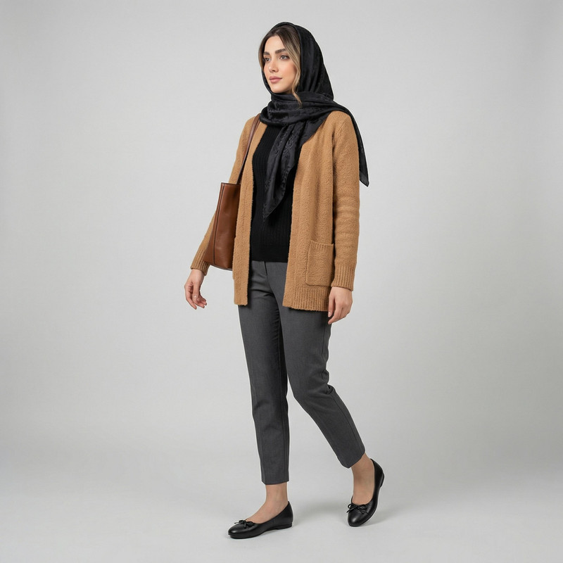 کفش کالج زنانه چرم وحید مدل بیگلر کد 8550