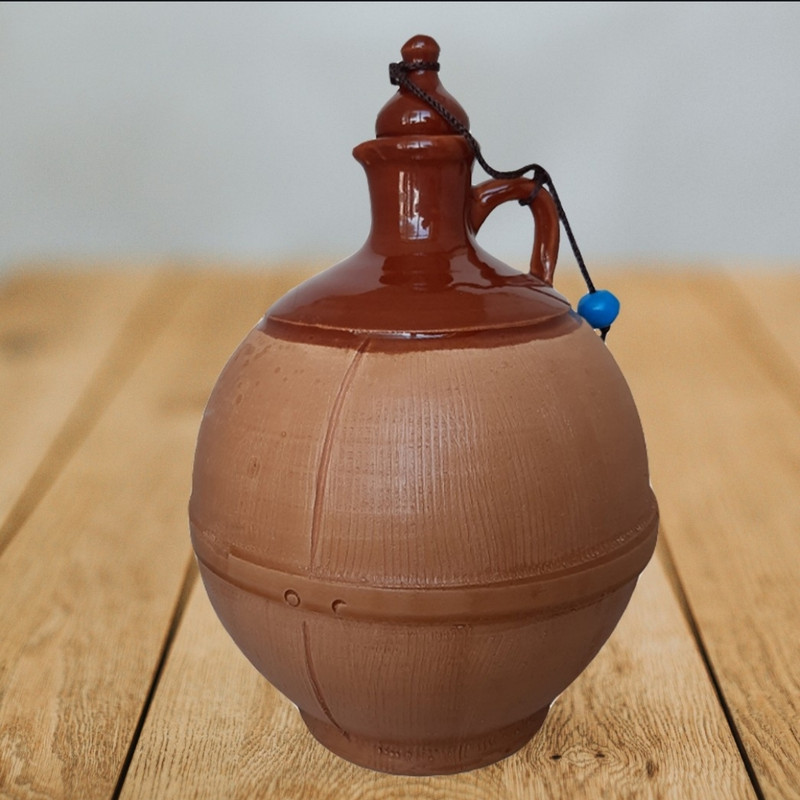 بطری سفالی مدل گرد کد 02