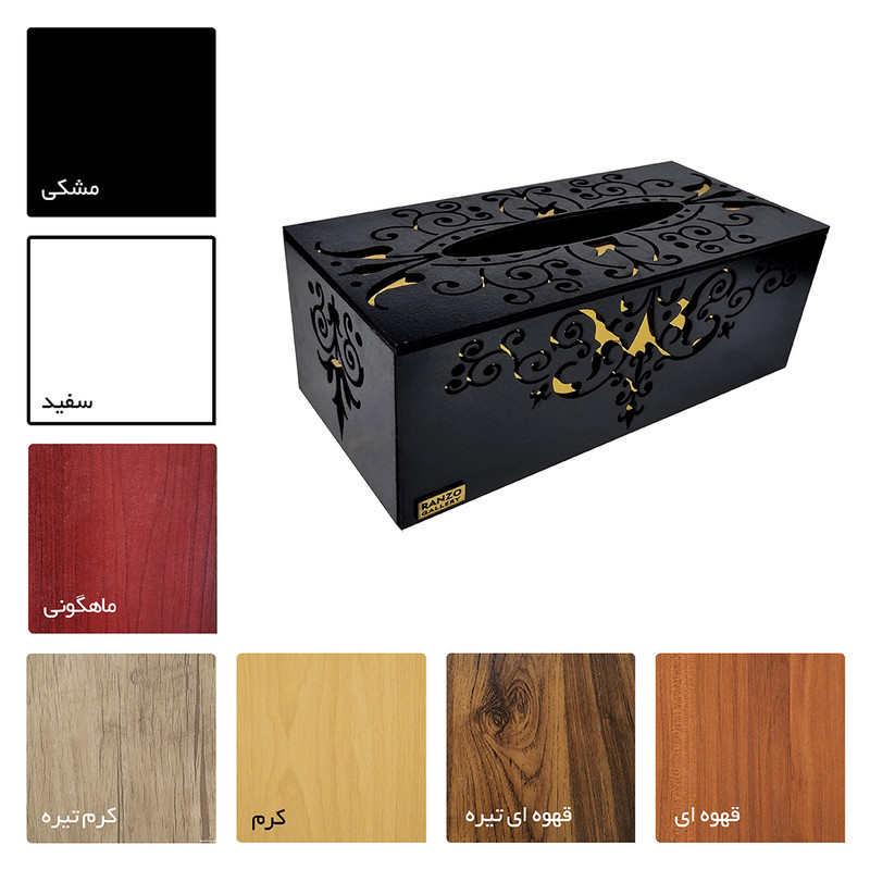 جعبه دستمال کاغذی رانزو گالری کد 002