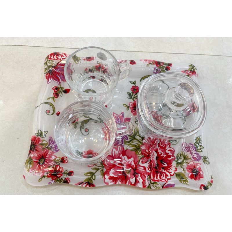 سینی بدون دسته مدل مستطیل کد SM28 سایز 21*26.8 سانتی‌متر