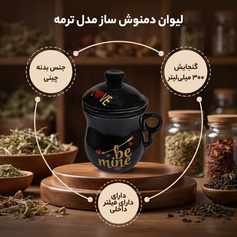 لیوان دمنوش ساز مدل ترمه کد 18235h1