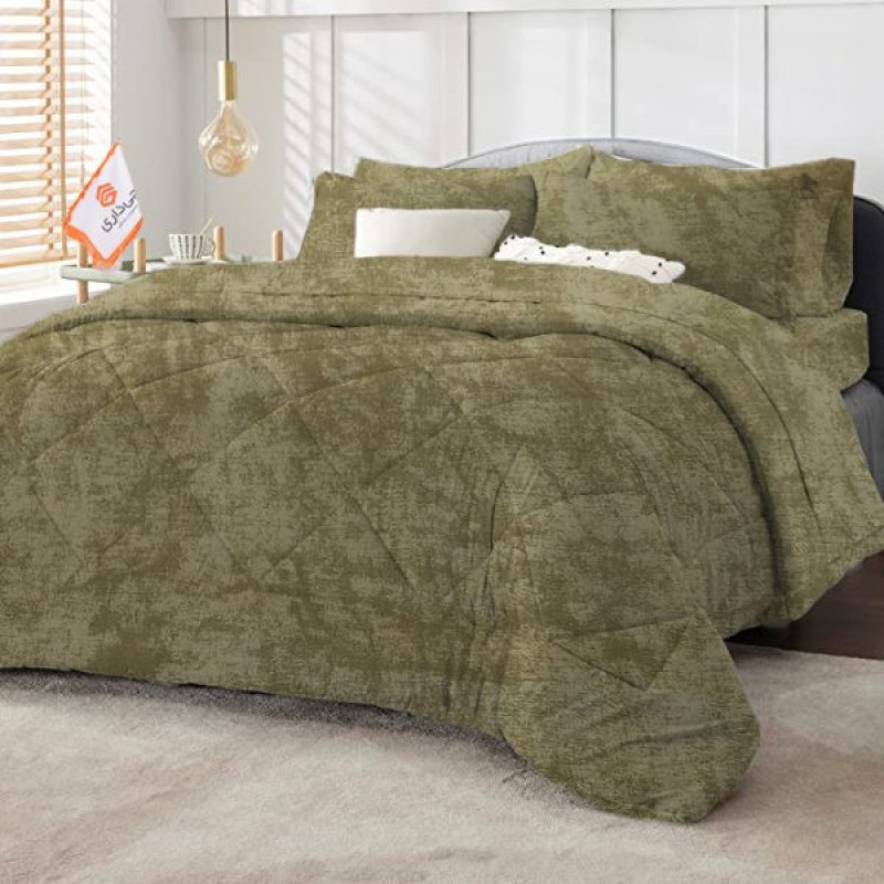 لحاف چیداری مدل پتینه یک نفره سایز 160x220 سانتی متر