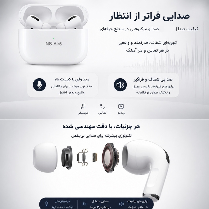 هدفون بلوتوثی سیوگا مدل NS-Air5