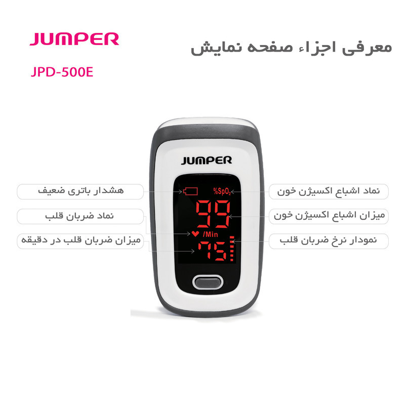 پالس اکسیمتر جامپر مدل JPD-500E