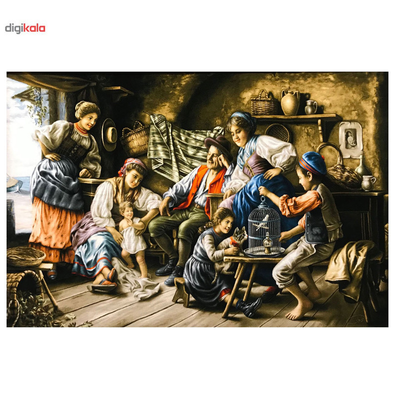 تابلو فرش دستباف مدل کانون خانواده