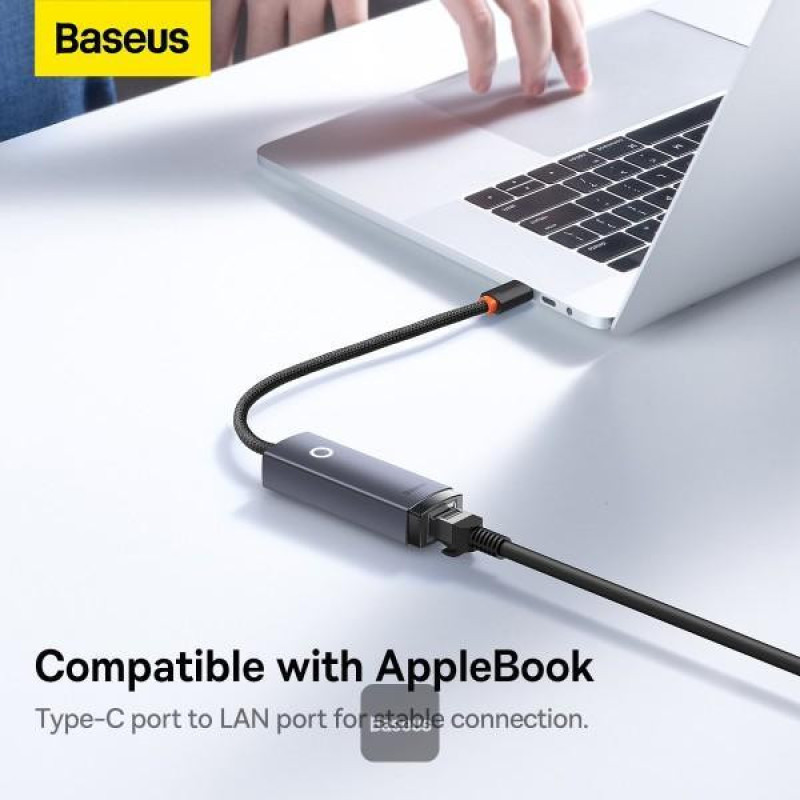 مبدل usb-c به LAN باسئوس مدل WKQX000301