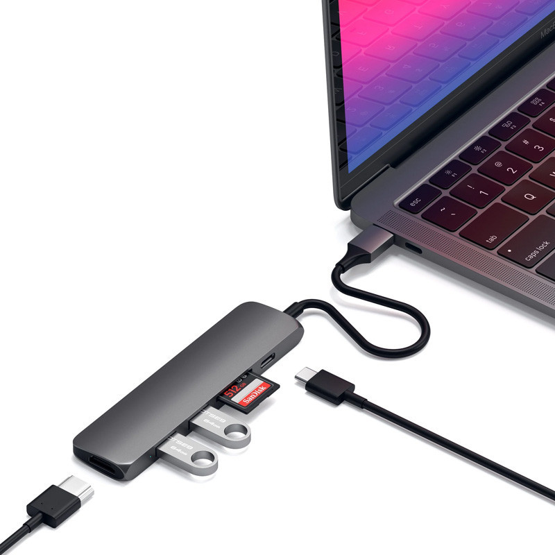 هاب 6 پورت USB-C  ساتچی مدل SLIM V2