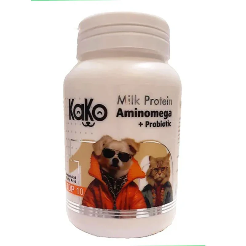 پودر پروبیوتیک سگ و گربه کاکو مدل Aminomega وزن 200 گرم