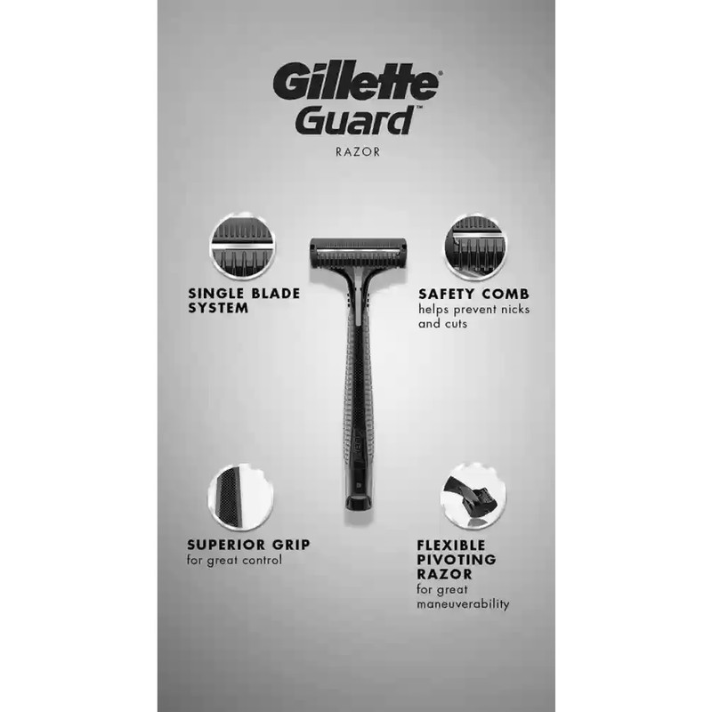 خود تراش ژیلت مدل Guard به همراه تیغ یدک بسته 2 عددی