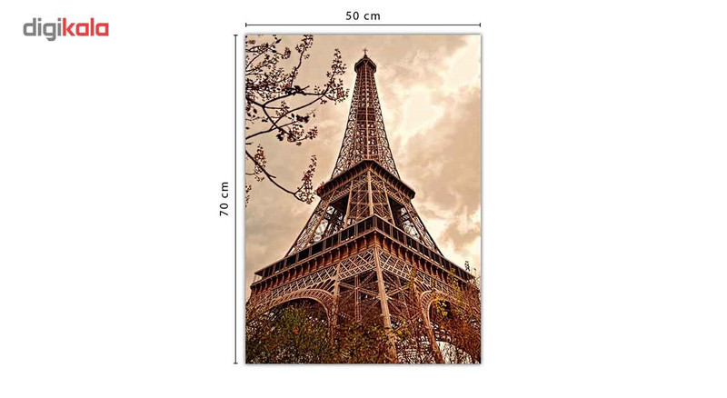تابلو شاسی ونسونی طرح Proud Eiffel سایز 50x70 سانتی متر