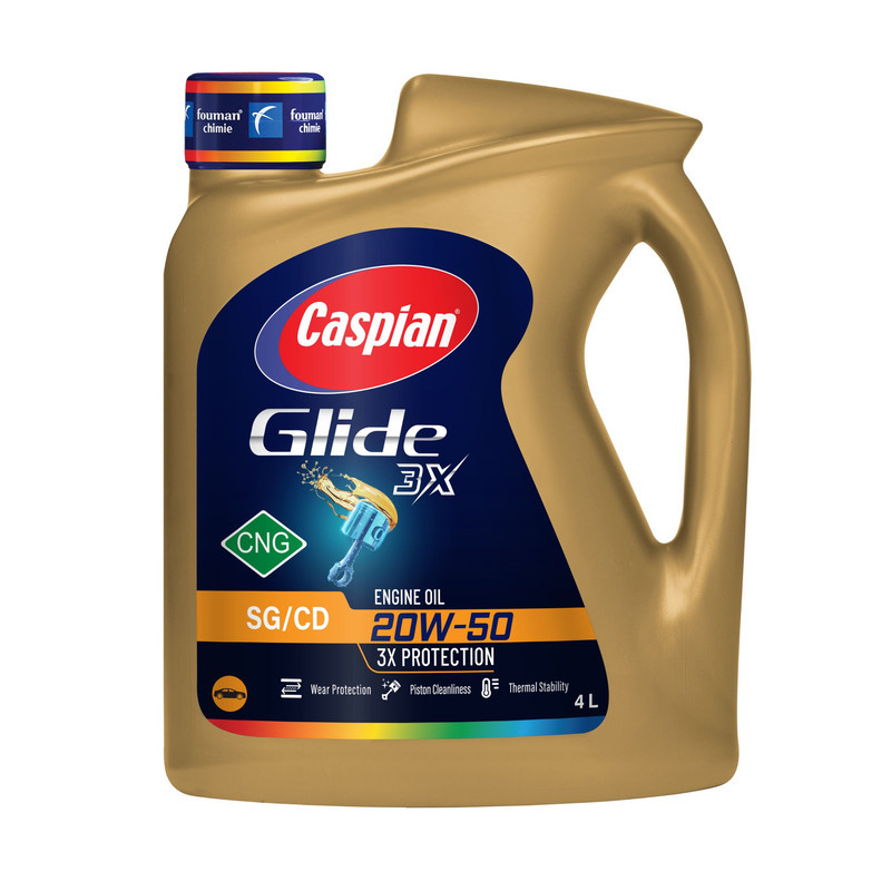 روغن موتور خودرو دوگانه سوز کاسپین مدل SGCD 20W50 CNG حجم 4 لیتر