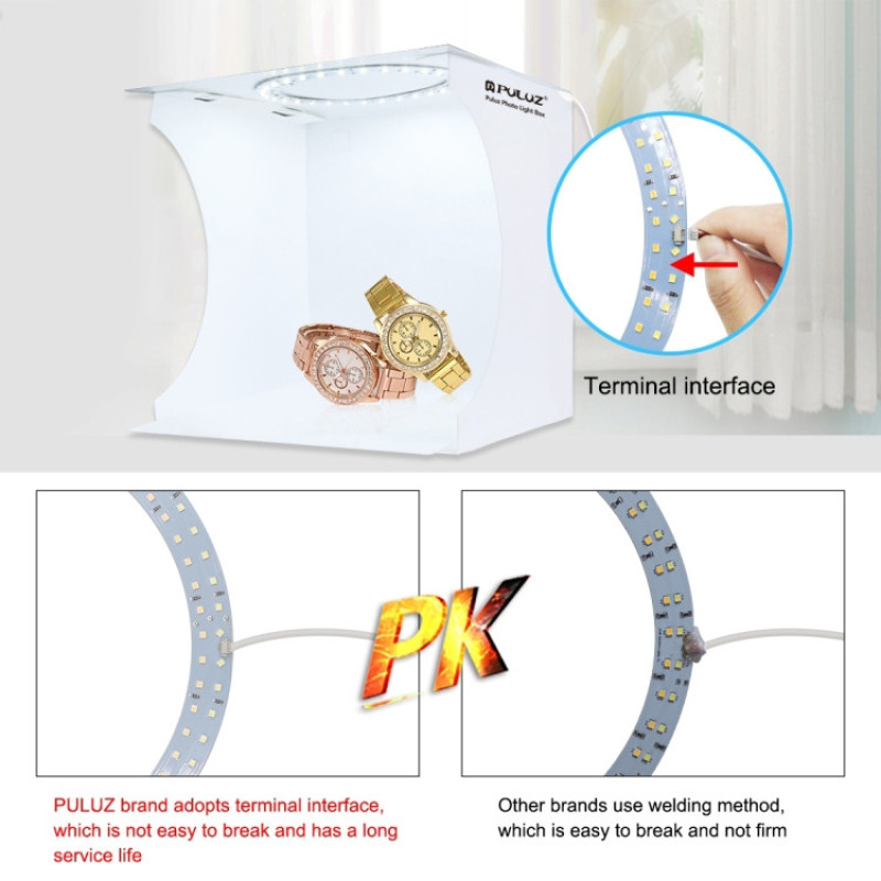 چادر عکاسی پلوز مدل Ring LED ابعاد 23x23 سانتی متر