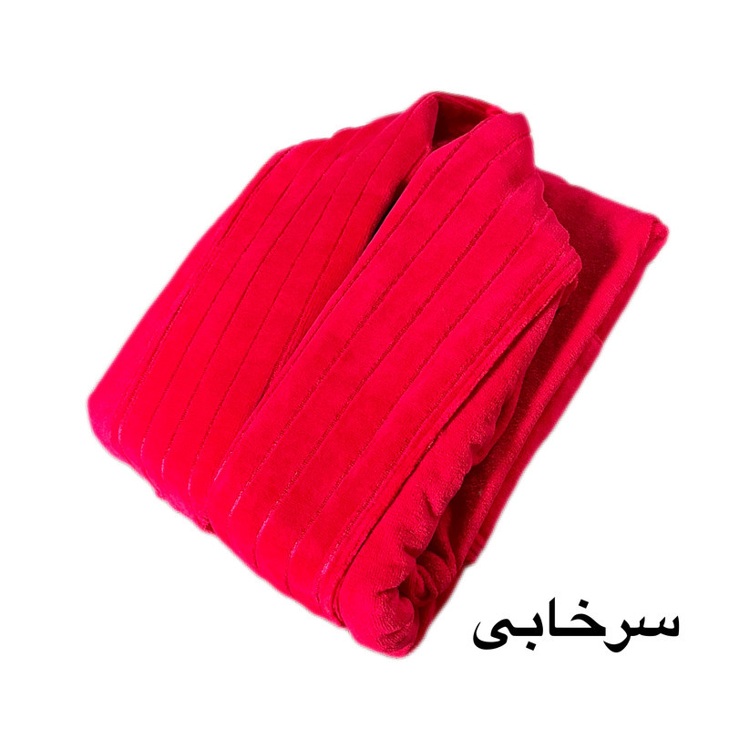 حوله پالتویی آقای کاریزما طرح یقه ابریشم مدل نواری سایز 125 مناسب برای قد 160 الی 185 سانتی متر