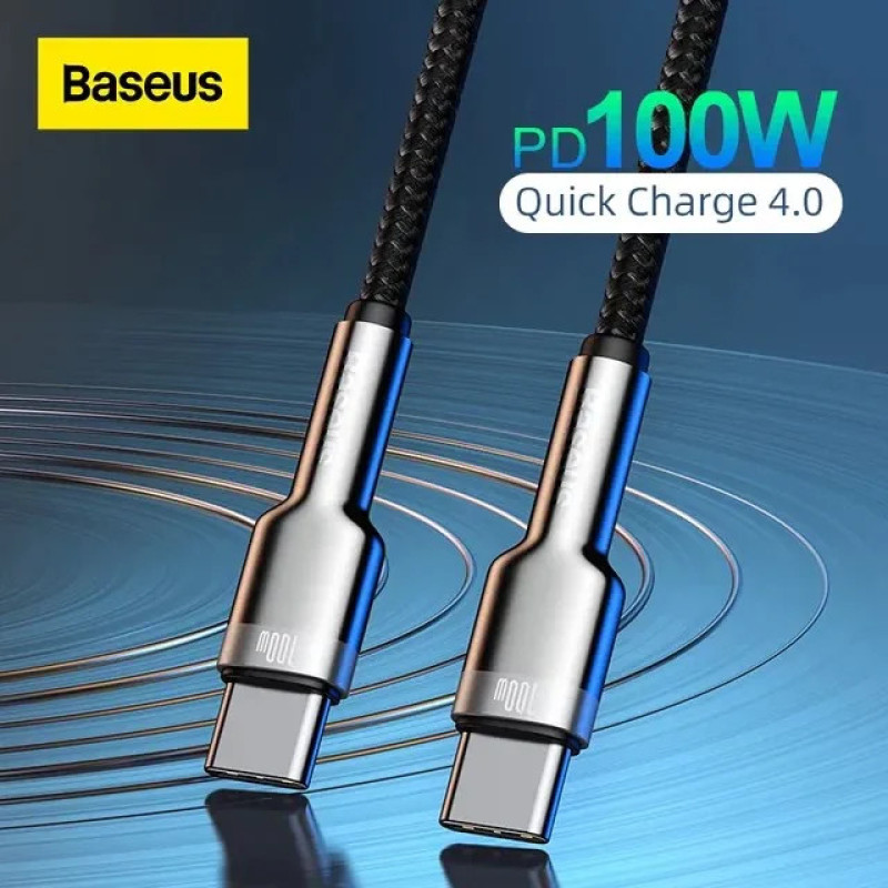 کابل تبدیل USB-C باسئوس مدل Cafule Series Metal Data Cable (100W) طول 1 متر