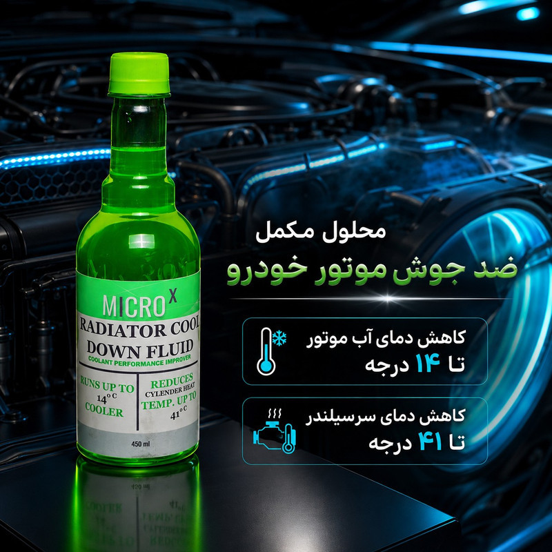 ضدیخ و ضدجوش 100 به 0 میکروایکس بیاض مدل 45 حجم 450 میلی لیتر