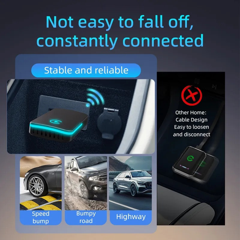 کارپلی و اندروید اتو مدل CPAA M10 2in1 CarplayAndroid Auto به همراه مبدل USB به USB-C