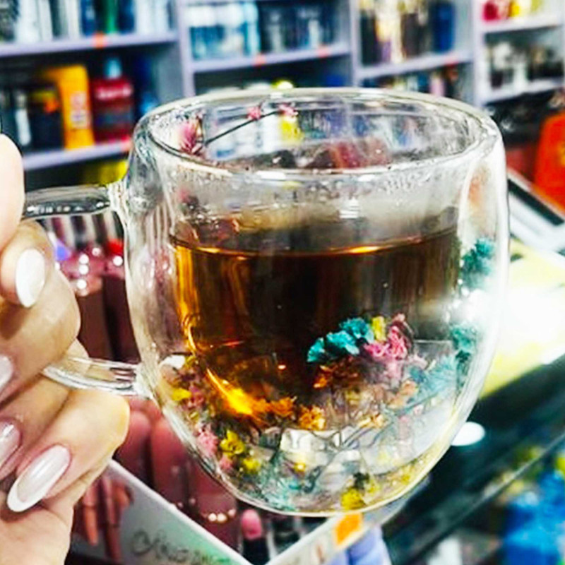 لیوان مدل گل بهاری