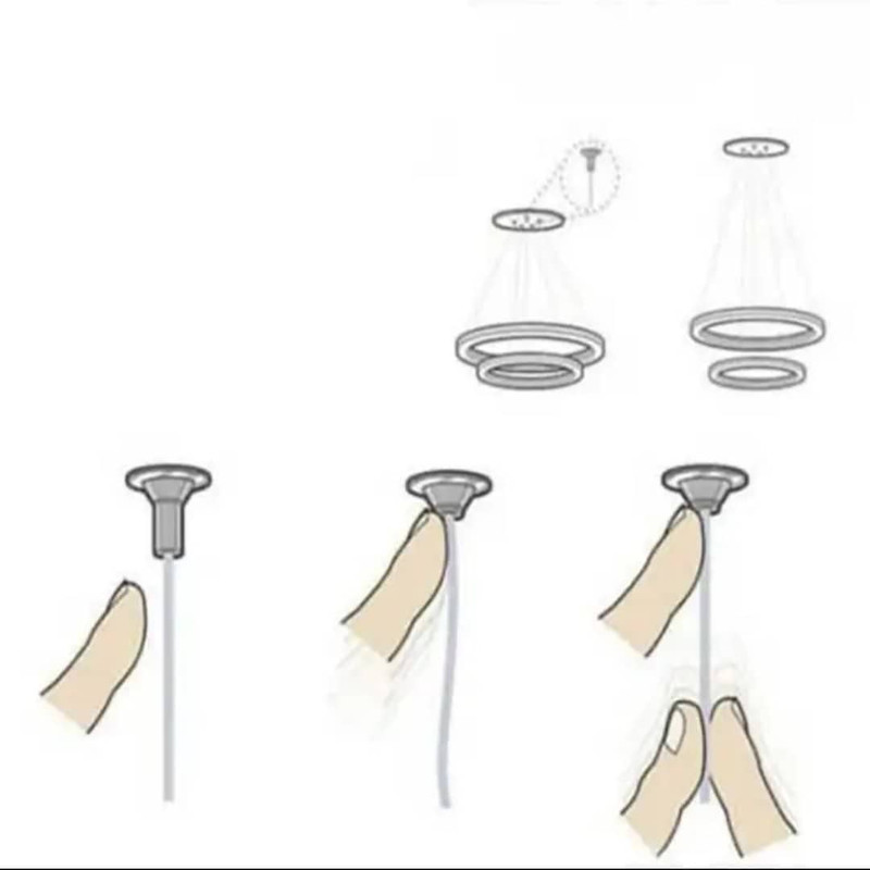 لوستر مدل مربع سه حلقه مدرن