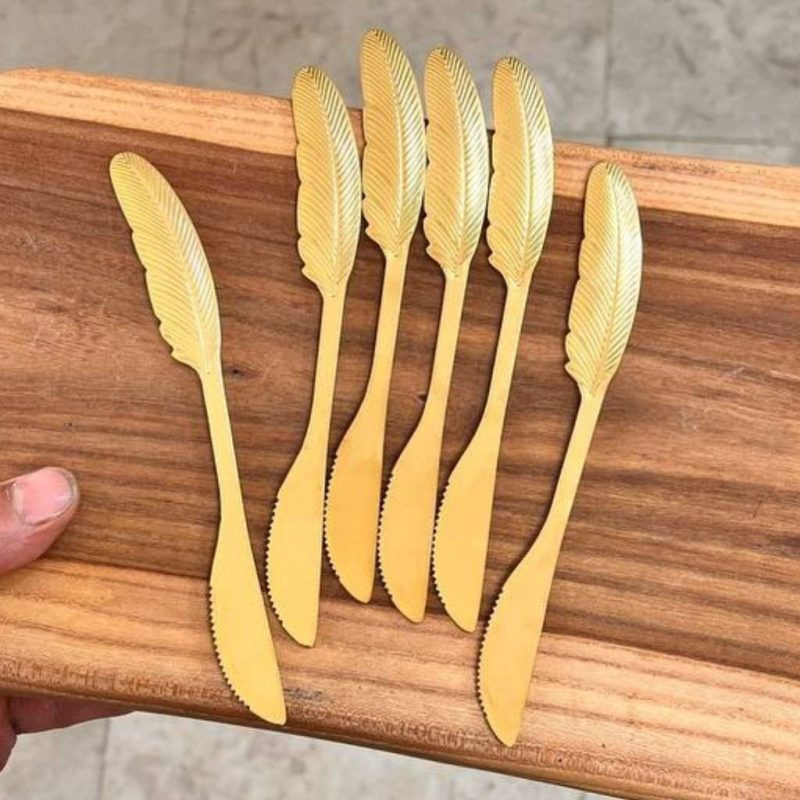 کارد صبحانه خوری طرح پر بسته 12 عددی