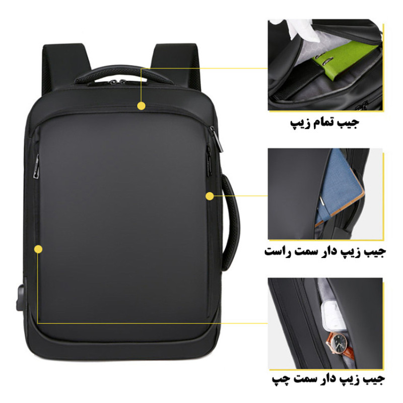 کوله پشتی لپ تاپ کد 1901 مناسب برای لپ تاپ 15.6 اینچی