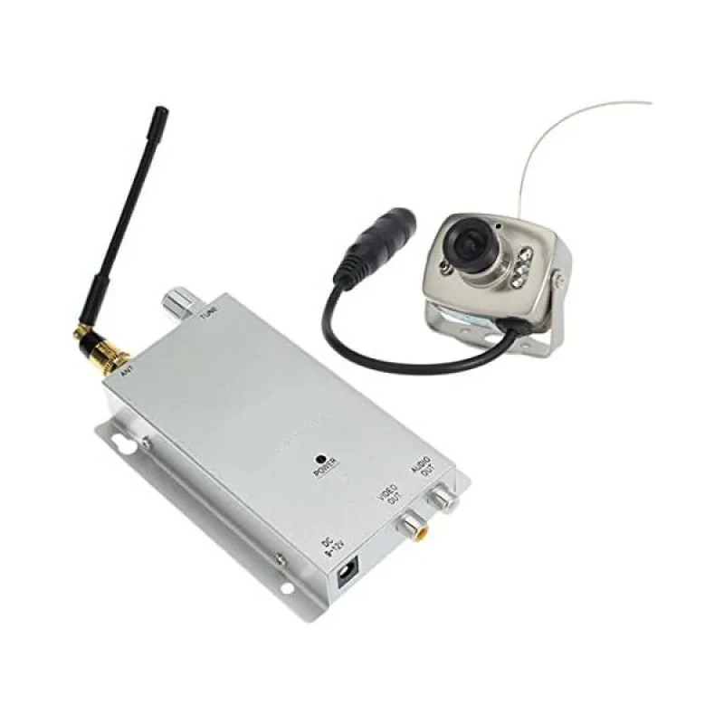 دوربین مداربسته بی‌سیم 1.2 گیگاهرتز مدل XX-B07JM6TBZH-666 با حسگر تصویر CMOS، رزولوشن PAL 628x582، انتقال تصویر بی‌سیم تا 100 متر، نصب و کارکرد آسان و منبع تغذیه آداپتور و باتری