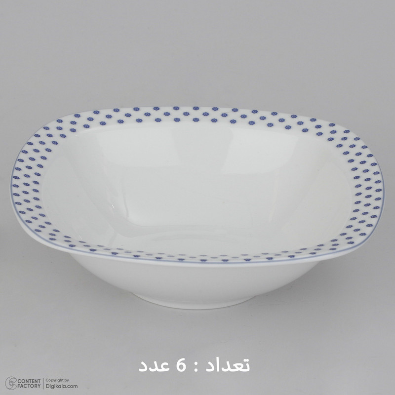 سرویس غذاخوری 27 پارچه 6 نفر چینی زرین ایران مدل کواترو ورنیکا درجه عالی