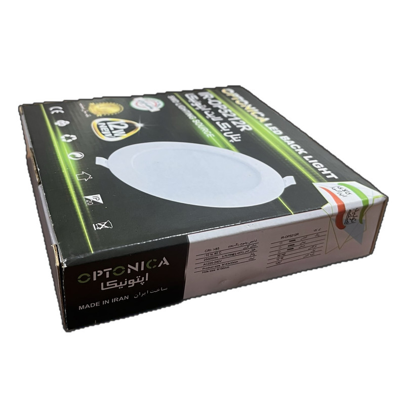 پنل اس ام دی 12 وات اپتونیکا مدل  توکار کد IR-OP5212R
