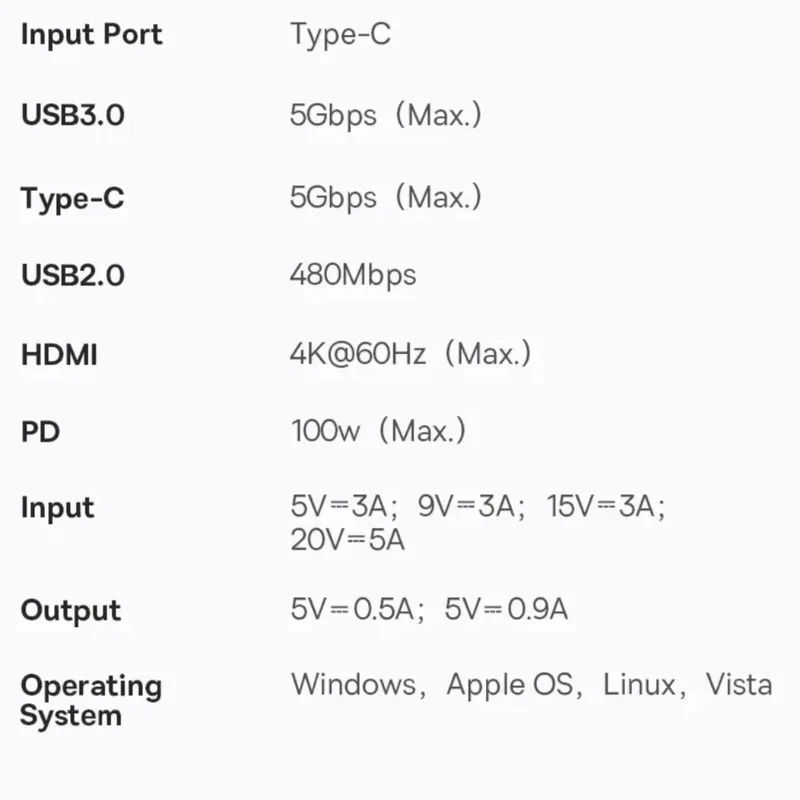 هاب 6 پورت USB-C باسئوس مدل BS-OH164