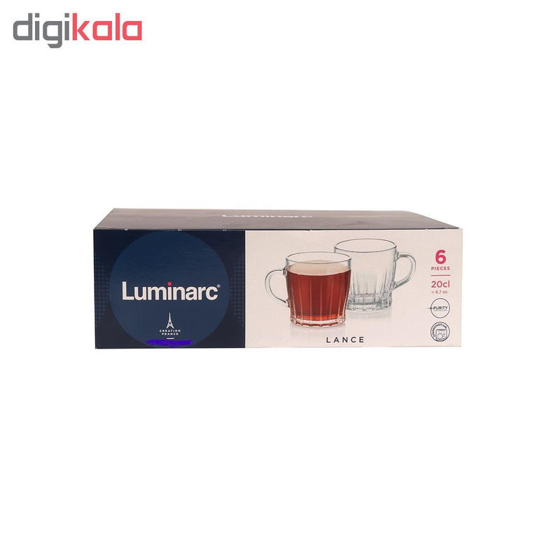 نیم لیوان لومینارک مدل LANCکد 1280بسته 6 عددی