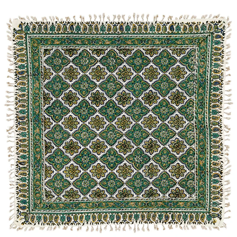 رومیزی قلمکار مدل خشتی