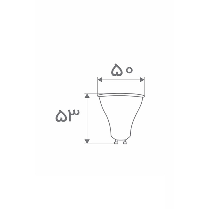لامپ هالوژن ال ای دی 6 وات افراتاب مدل AF-SGU10-6WD پایه GU10 بسته دو عددی