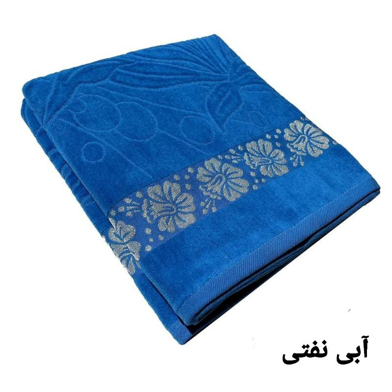 حوله حمام هنرمند طرح گل سایز 150×100 سانتی متر