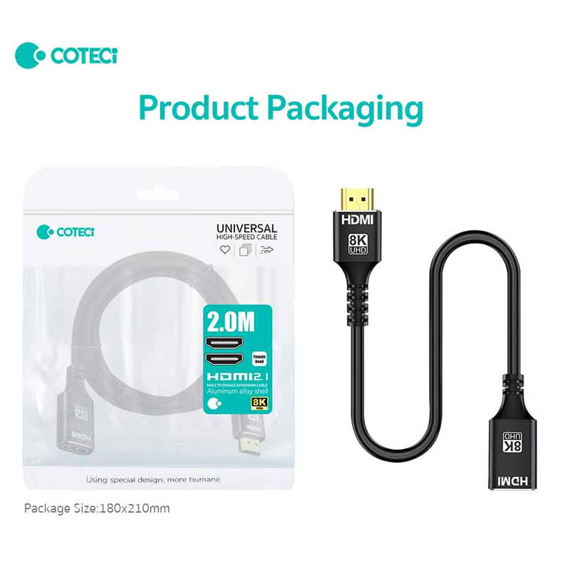 کابل افزایش طول HDMI کوتتسی مدل 87413 طول 1.0متر
