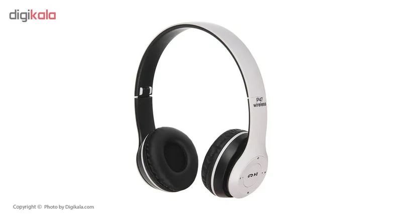 هدفون بلوتوثی مدل P47 بدون قابلیت نویز کنسلینگ، درگاه شارژ Micro USB، دارای شیار کارت حافظه
