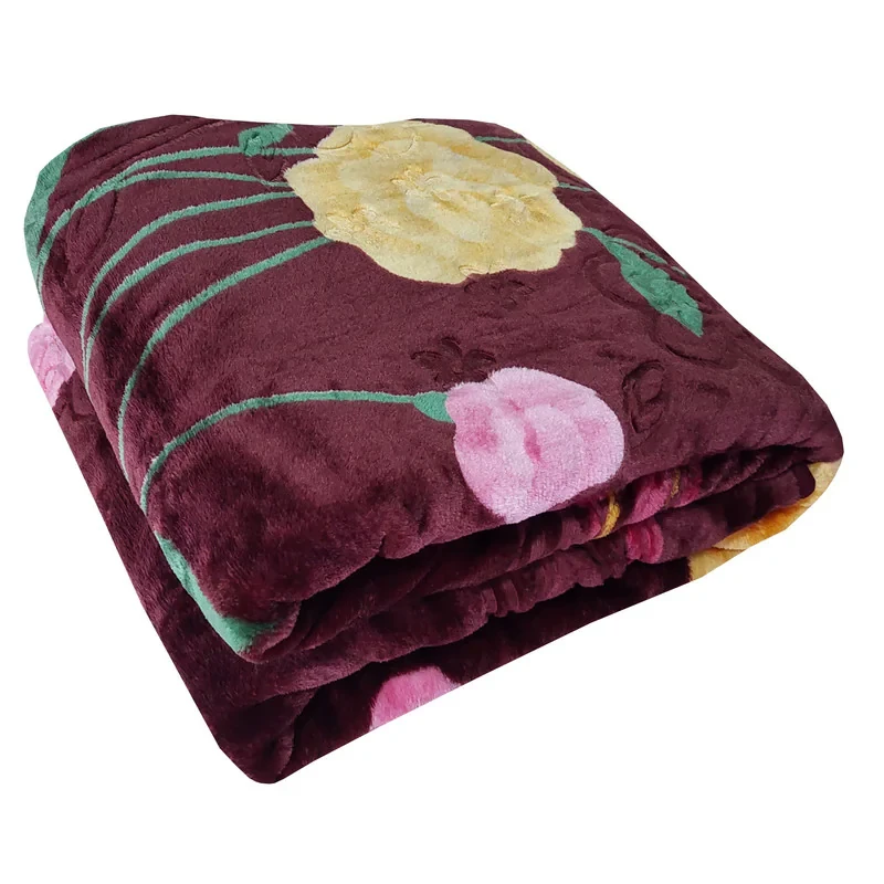 پتو 1 نفره نرمینه بافت مدل نسیم کد 04 سایز 210x155 سانتی‌متر