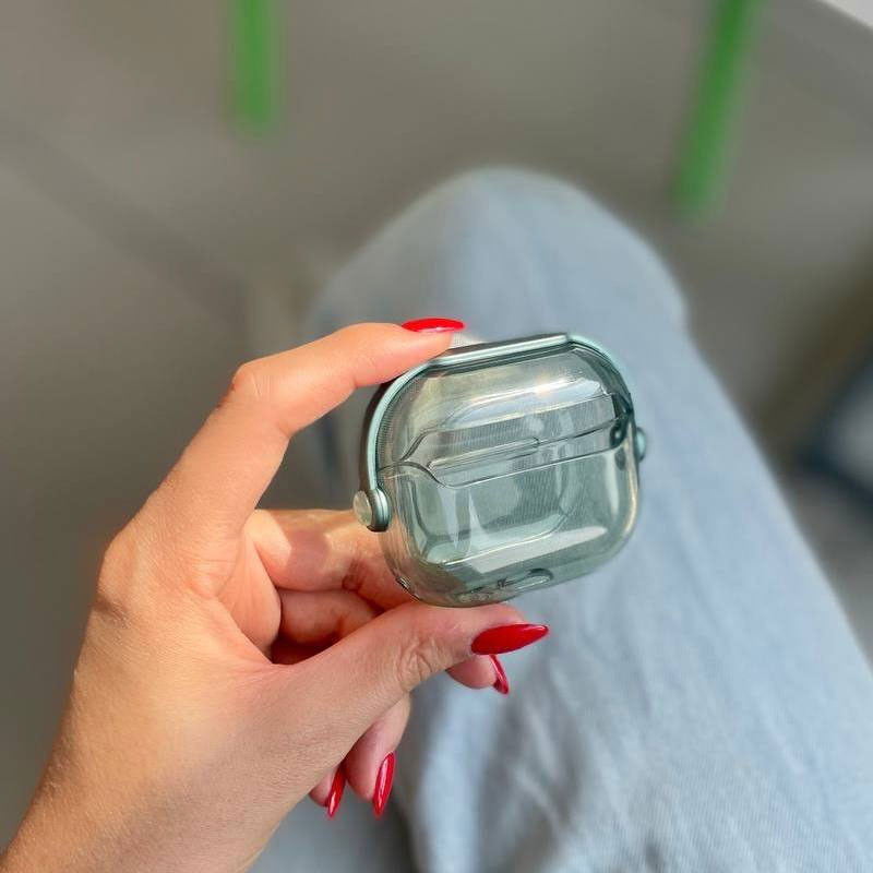 کاور مسیر مدل Translucent SHproof Protective مناسب برای کیس هدفون بی سیم سامسونگ Galaxy Buds 3  3 Pro به همراه گیره