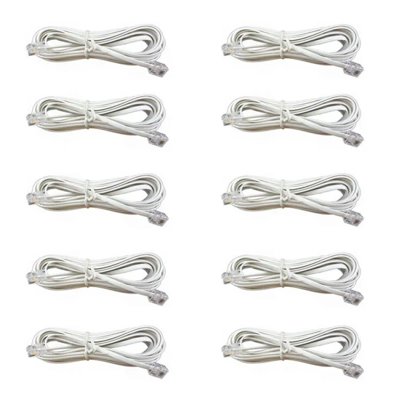 کابل تلفن کد TPHK-11 طول 5 متر بسته 10 عددی